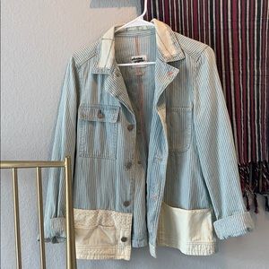 Anthropologie denim spring coat